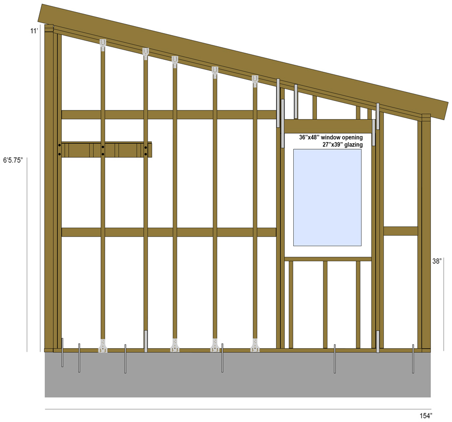 Loft wall side view diagram