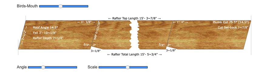 Rafter calculator birdsmouth cut